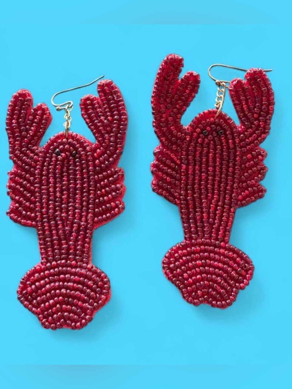 Lobster Beaded Earrings